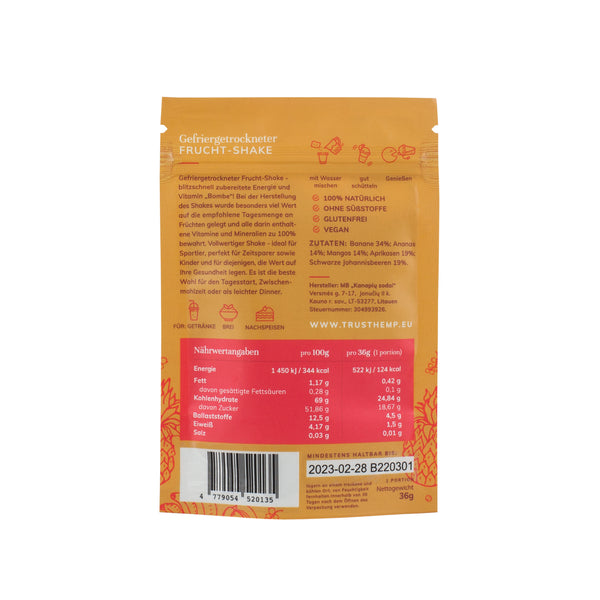 Gefriergetrockneter Bananen-Beeren-Cocktail „Blithe“