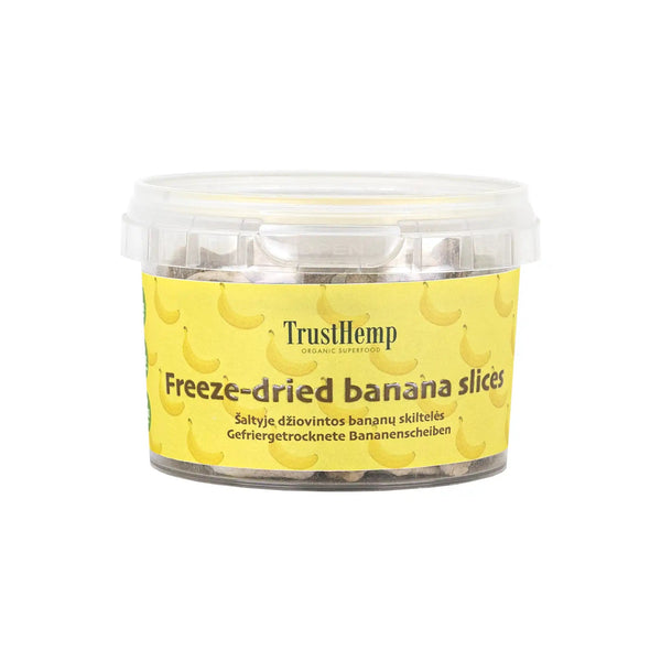 Ein Satz gefriergetrockneter Bananen