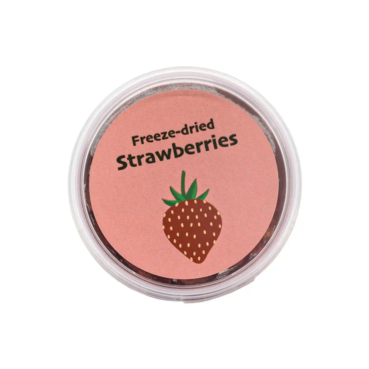 Ein Satz gefriergetrockneter Erdbeeren